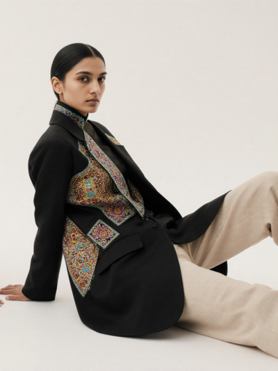 Black Linen Blend T-Shirt Dress